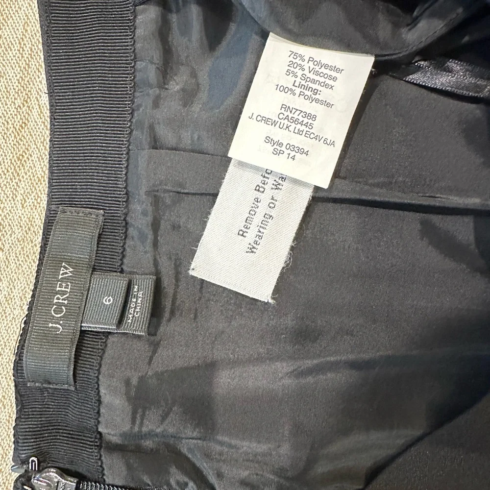 J. Crew Black A-Line Mini Skirt for Work - Picture 3 of 3